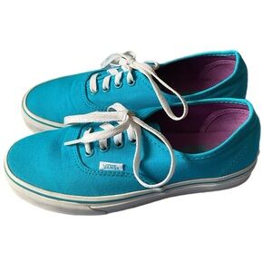 VANS Off The Wall Women's 7, Men's 5.5, SNEAKERS BLUE TB4R Canvas Skateboarding